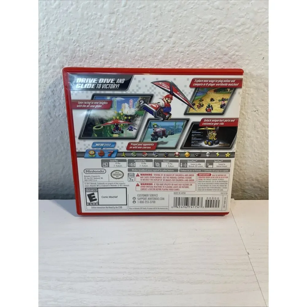 Nintendo 3DS 2 Game Case Lot Pokemon Super Mystery Dungeon Mario Kart 7 NO GAME